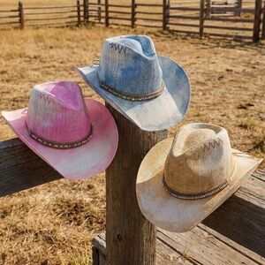 Colorful Cowboy Hats Trio